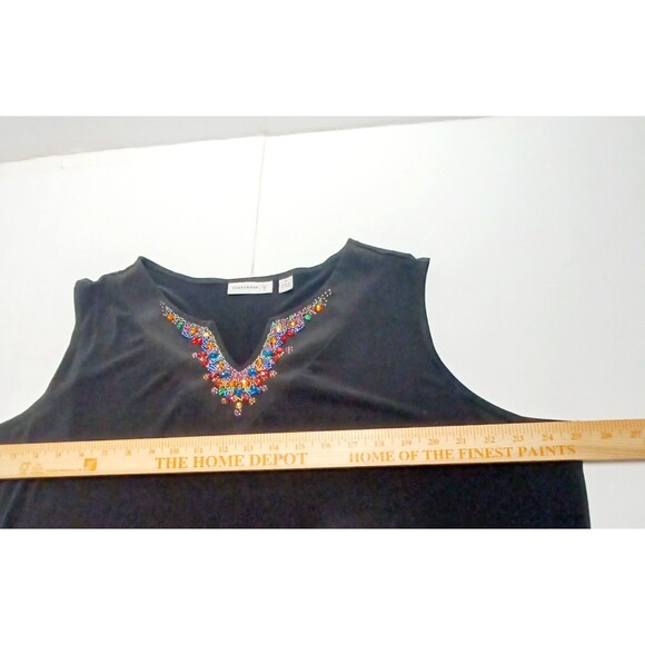 Susan Graver Black Women's Embellished Jacket And Shell 2-pc  Set Size 2X - Picture 9 of 13